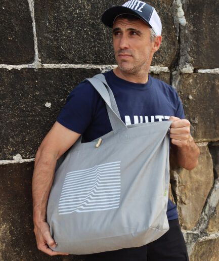 Bolsa playa Amuitz Mirentxu Olatua Gris