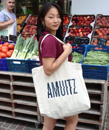 Bolsa compra Amuitz Natural Azul