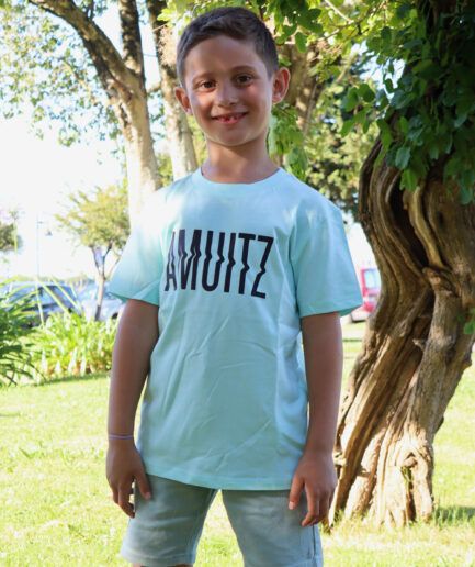 Camiseta Amuitz Kids Azul Caribe