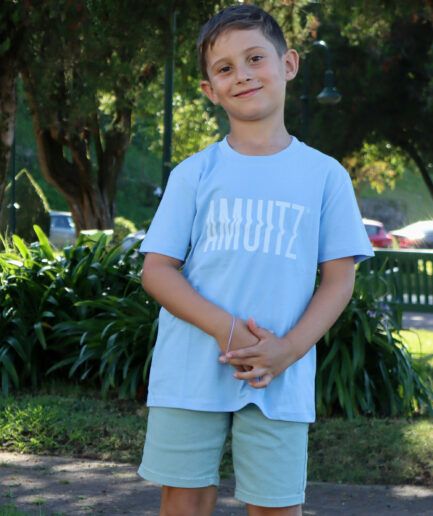 Camiseta Amuitz Kids Azul Claro